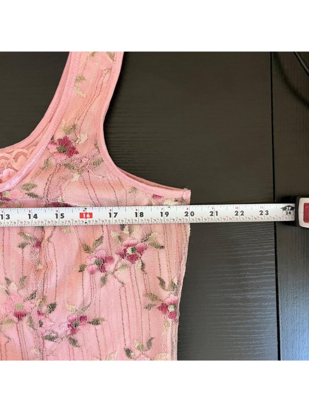 90s y2k pink floral plus size dainty coquette tank top - Picture 6 of 8